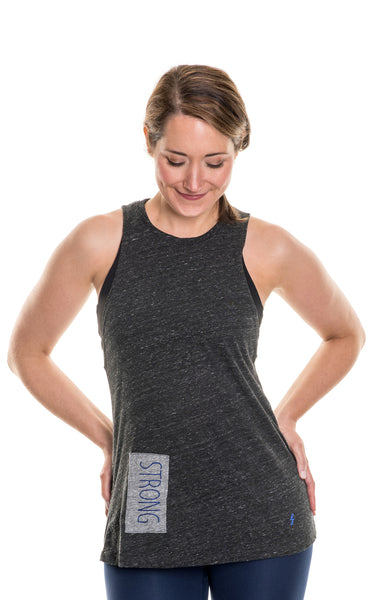 charcoal strong muscle tank